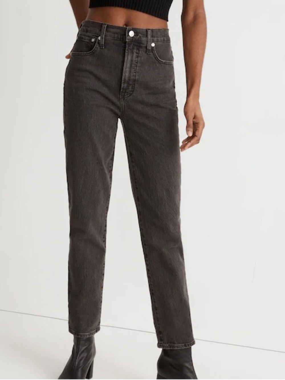 Madewell Perfect Vintage Mom Jean in Lunar Wash, 28 petite, EUC